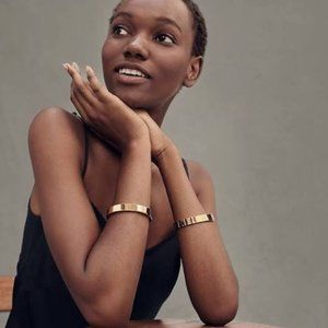 GUC! SET! J.Crew Yellow Gold Clasp Bangles!